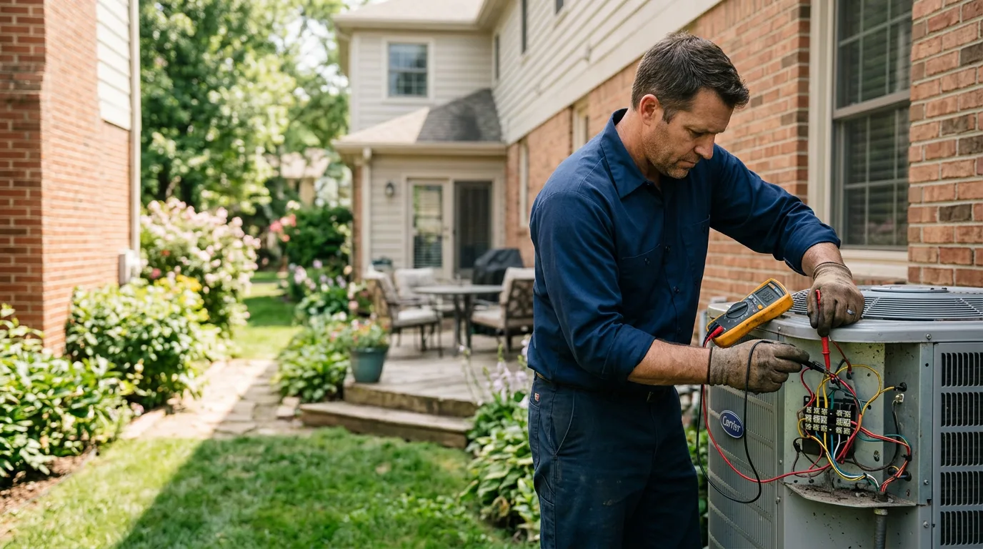 HVAC technician working near Wallops Island, VA